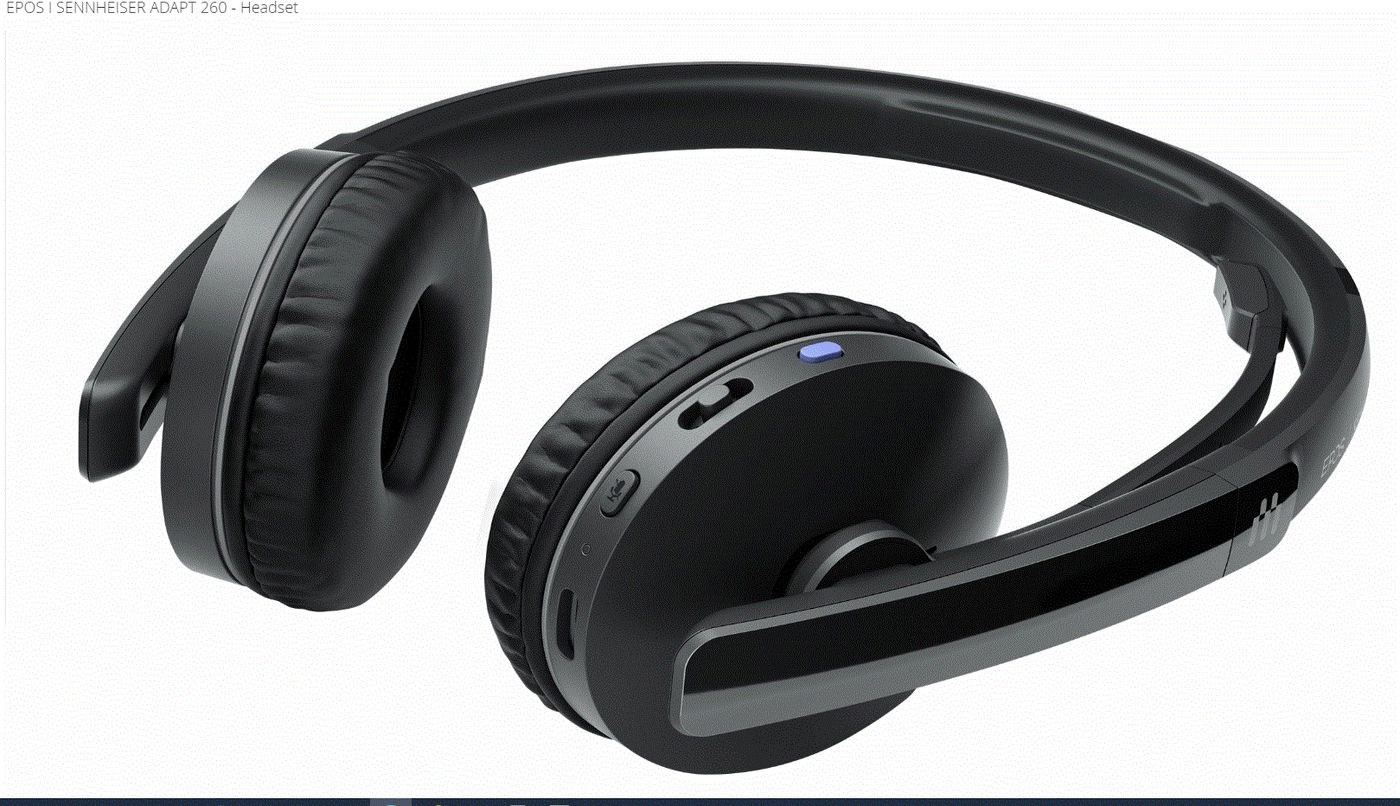 EPOS | SENNHEISER ADAPT 260 Headset Wireless Headband Bluetooth Office/Call Centre Black - Afbeelding 10