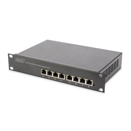 Digitus 10" Gigabit 8-Port Unmanaged Switch - Afbeelding 2