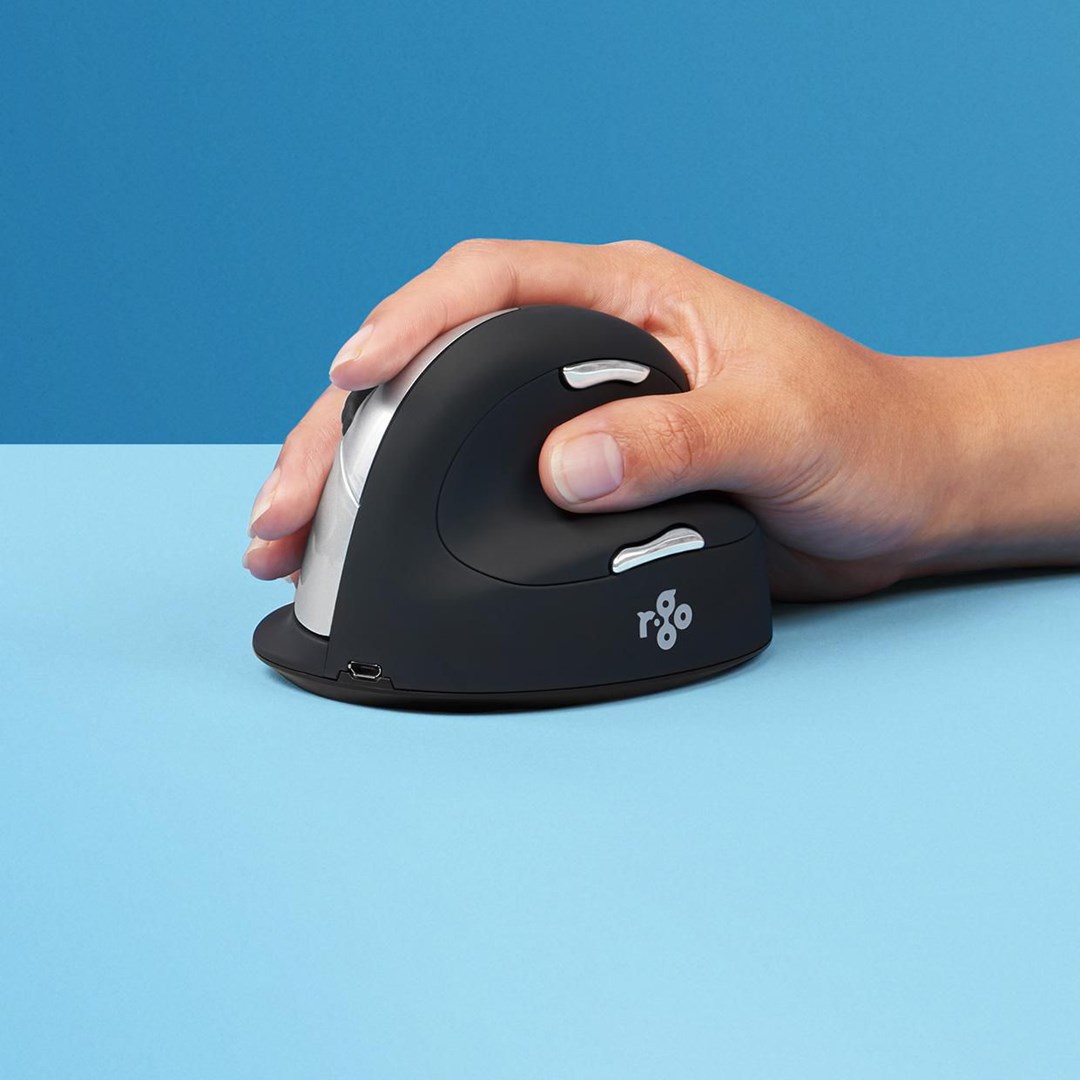 R-Go Mouse HE ergonomic right-hand Bluetooth black/silver retail - Afbeelding 12