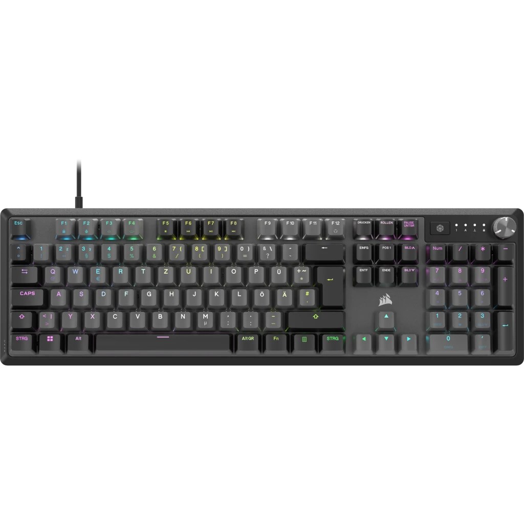 Corsair K70 CORE RGB keyboard Gaming USB QWERTZ German Grey - Afbeelding 2