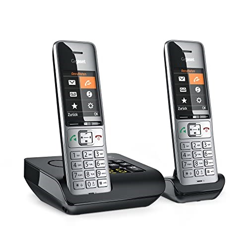 Gigaset COMFORT 500A duo Analog/DECT telephone Caller ID Black, Silver - Afbeelding 2