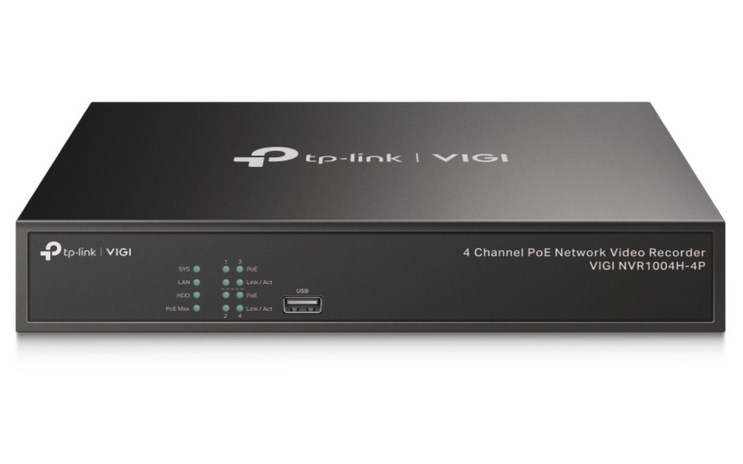 TP-Link VIGI 4 Channel PoE+ Network Video Recorder - Afbeelding 2