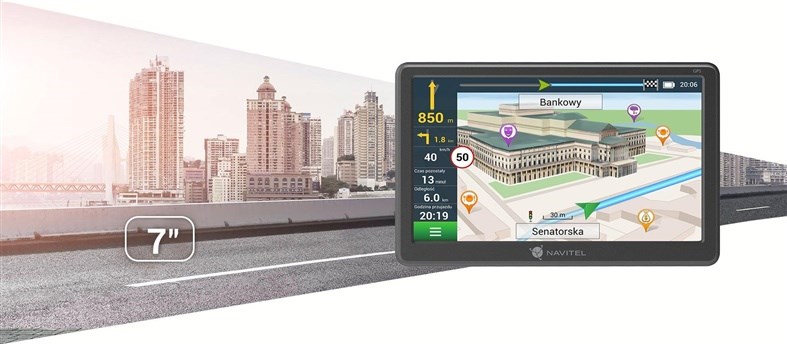 Navitel E707 Magnetic navigator Handheld/Fixed 17.8 cm (7") TFT Touchscreen 248 g Black - Afbeelding 2