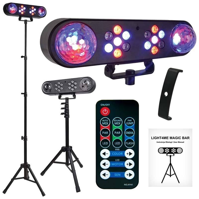 LIGHT4ME MAGIC BAR disco ball LED PAR effect + stand