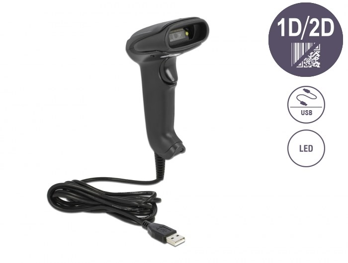 DeLOCK USB Barcode Scanner 1D and 2D with connection cable - German Version - Afbeelding 2