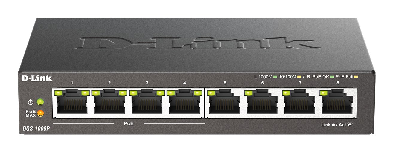 D-Link 8-Port Gigabit PoE Unmanaged Desktop Switch - Afbeelding 6