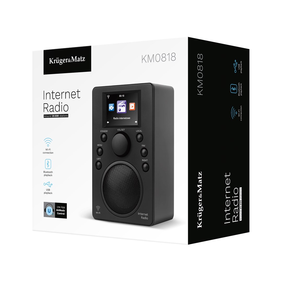 Krüger&Matz KM0818.1 Internet Radio Black - Afbeelding 2