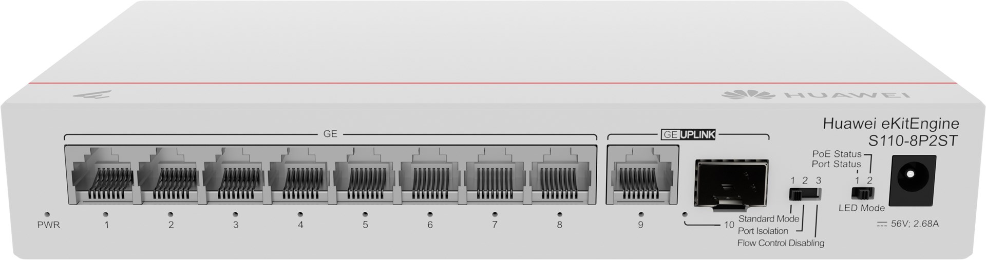 Huawei CloudEngine S110-8P2ST Power over Ethernet (PoE) Grey - Afbeelding 5