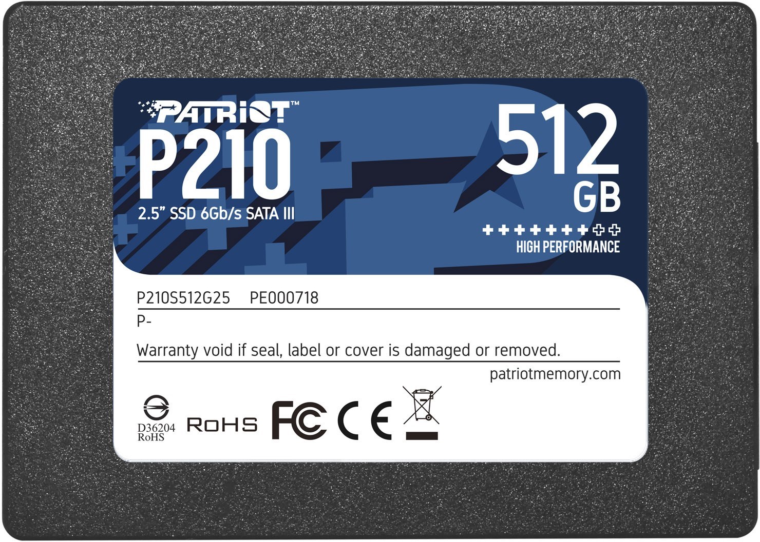 Patriot Memory P210 2.5" 512 GB Serial ATA  III