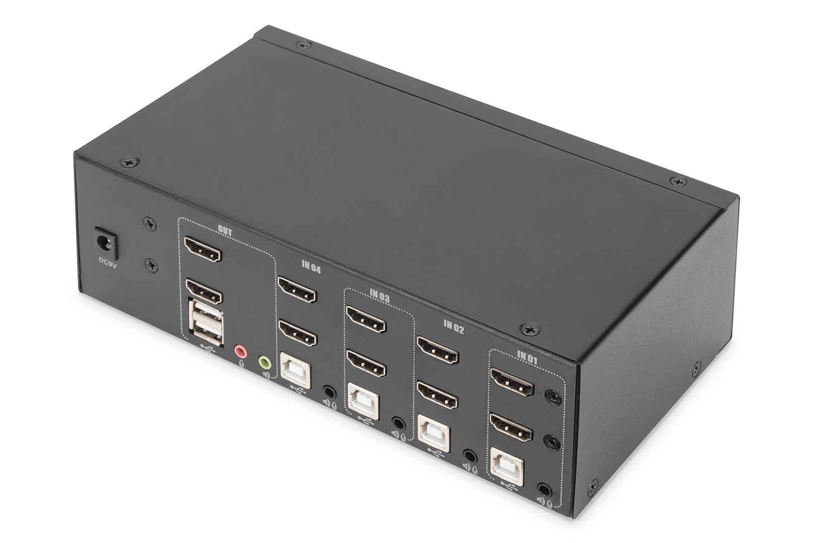 Digitus KVM Switch, 4 Port, Dual Display, 4K, HDMI® - Afbeelding 3