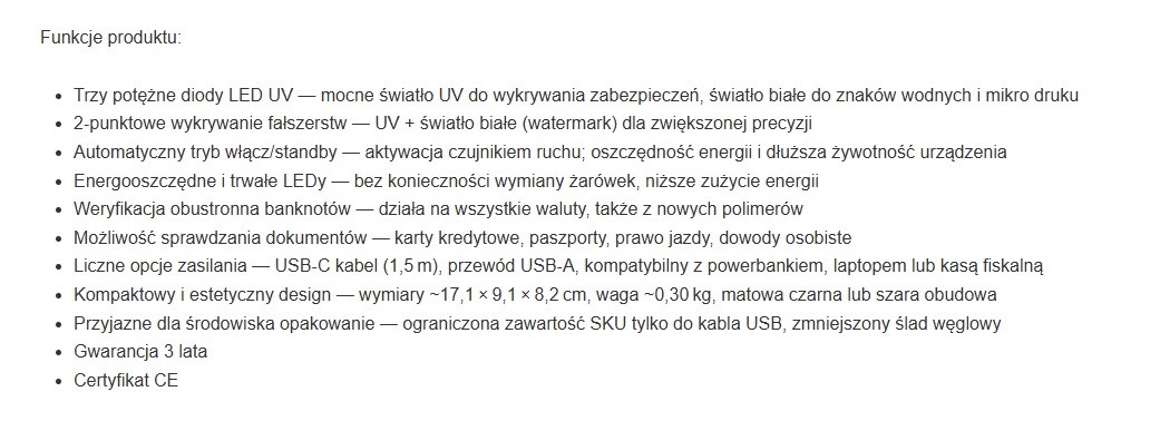 Safescan 75 LED UV banknote tester - Afbeelding 2