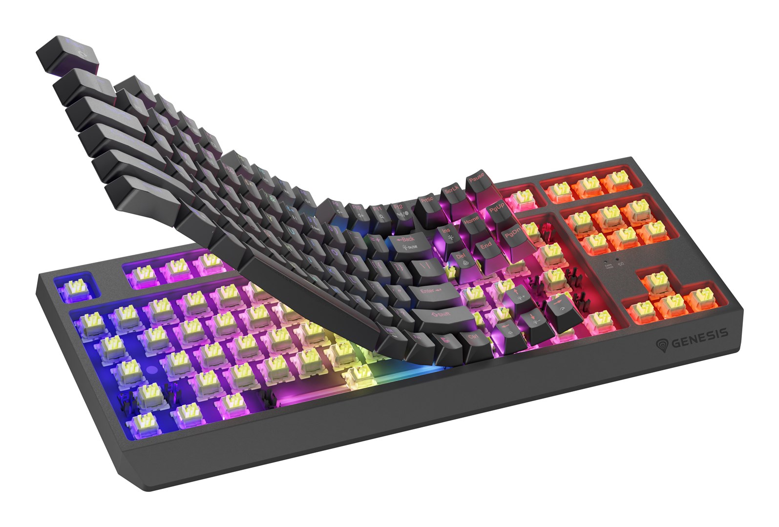 GENESIS Thor 230 TKL keyboard Gaming USB + RF Wireless + Bluetooth QWERTY US English Black - Afbeelding 15
