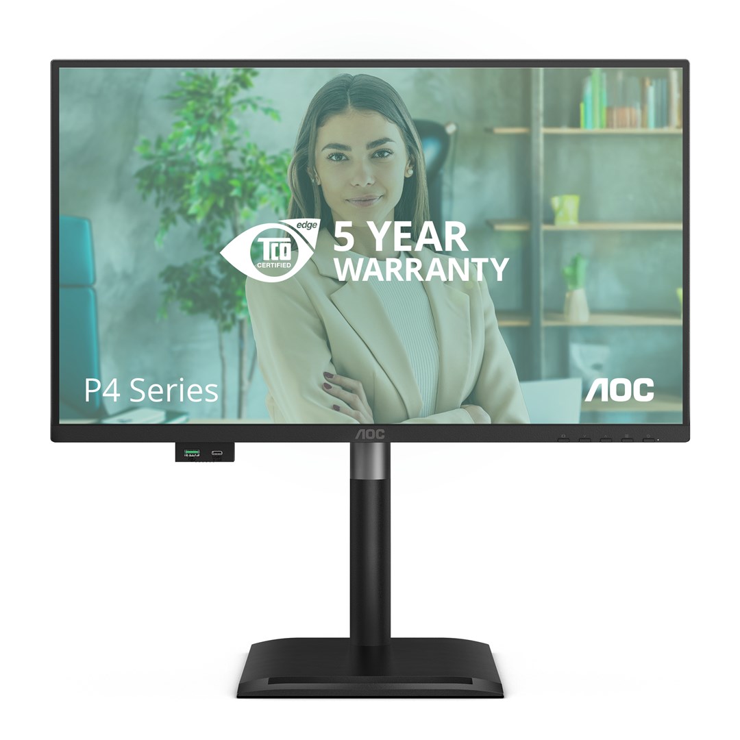 AOC 24P4U computer monitor 60.5 cm (23.8") 1920 x 1080 pixels Full HD Black