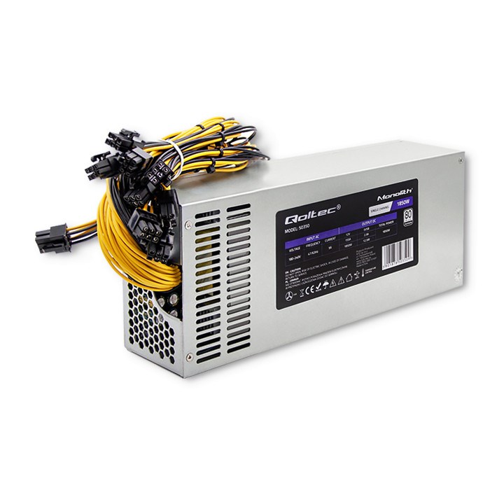 Qoltec 50350 power supply 1850W PCI-E| 80 Plus Platinum | Gaming Miner - Afbeelding 10