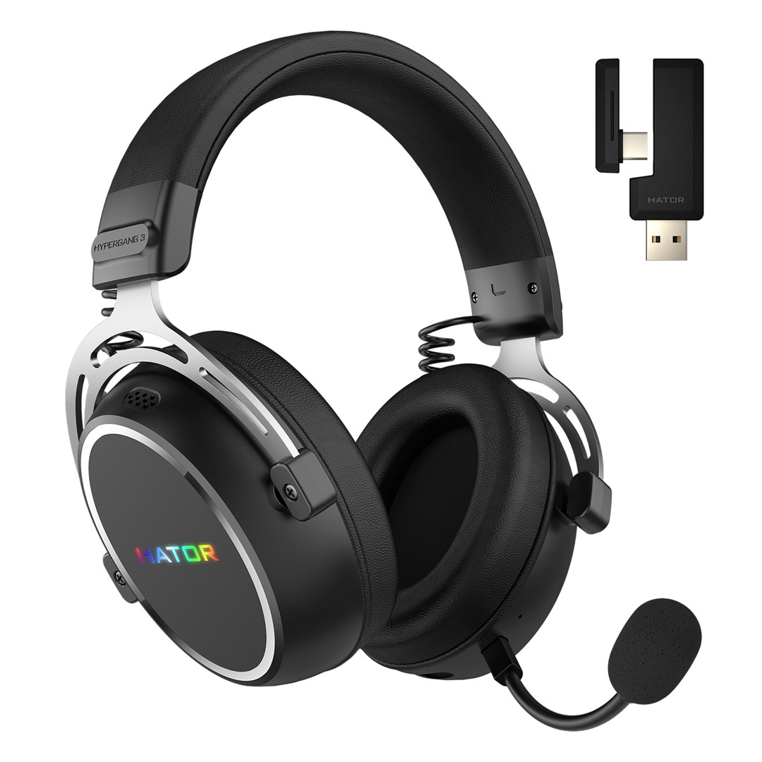 HATOR Hypergang 3 Wireless Headset Head-band Gaming USB Type-C / USB Type-A Bluetooth Black - Afbeelding 11