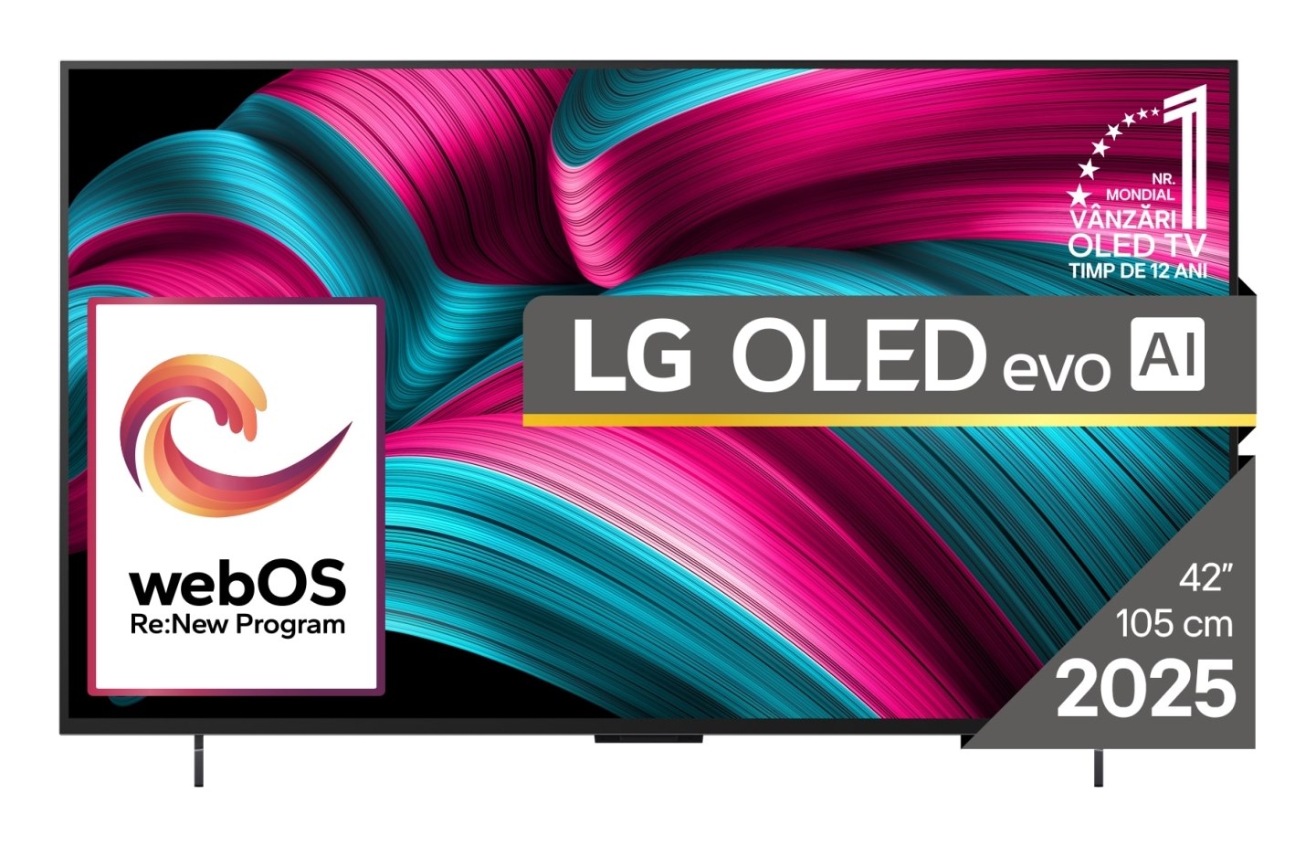 LG OLED evo AI OLED42C51LA TV 106.7 cm (42") 4K Ultra HD Smart TV Wi-Fi Black