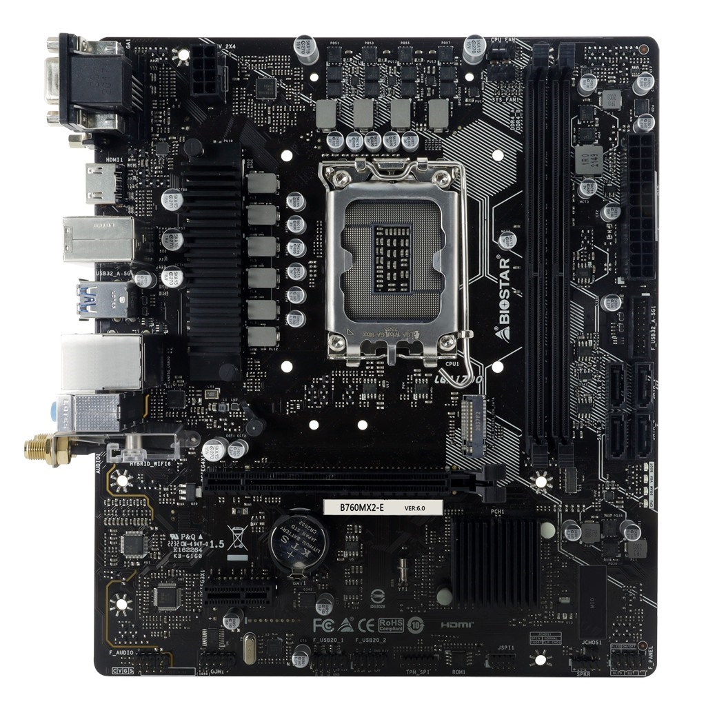 Biostar B760MX2-E D4 motherboard Intel B760 LGA 1700 micro ATX - Afbeelding 2