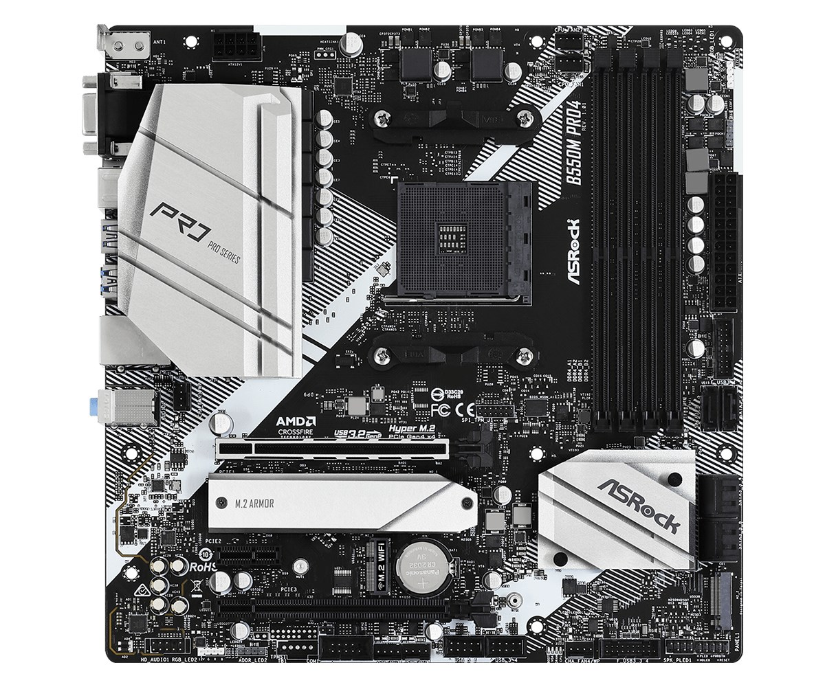 Asrock B550M Pro4 Socket AM4 micro ATX AMD B550 - Afbeelding 2