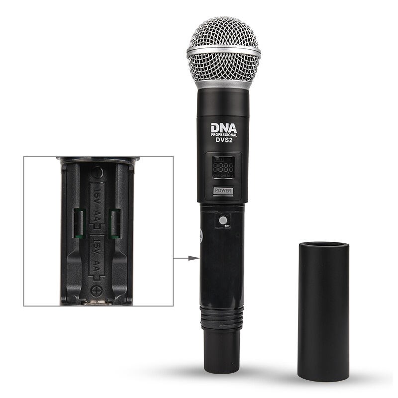 DNA Professional DVS2 - wireless microphone, 2 handheld transmitters + base unit (560–590 MHz) - Afbeelding 3