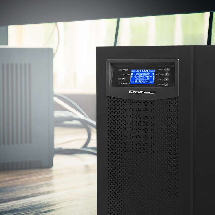 Qoltec 53982 UPS | On-line | Pure Sine Wave | 6kVA | 4.8kW | LCD | USB - Afbeelding 7
