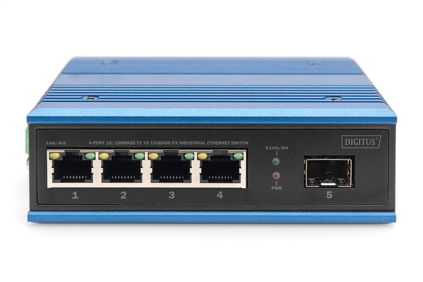 Digitus 4 port Fast Ethernet network switch, industrial, unmanaged, 1 SFP FE uplink - Afbeelding 6