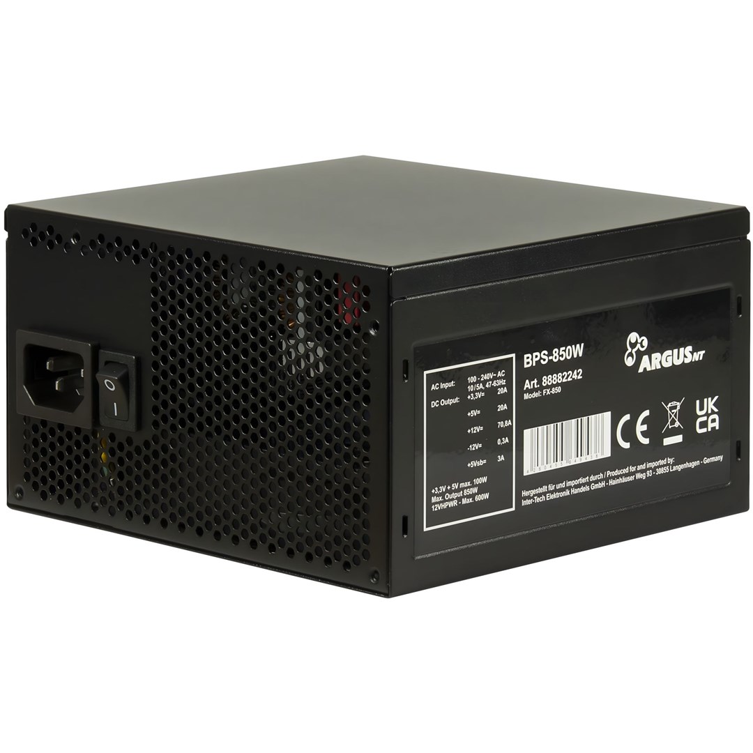 Inter-Tech BPS-850 power supply unit 850 W 20+4 pin ATX ATX Black - Afbeelding 3