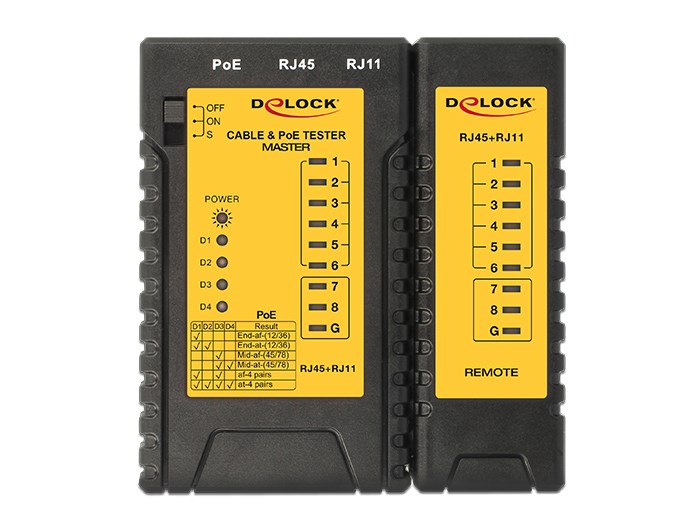 DeLOCK 86107 network cable tester Black, Yellow - Afbeelding 3