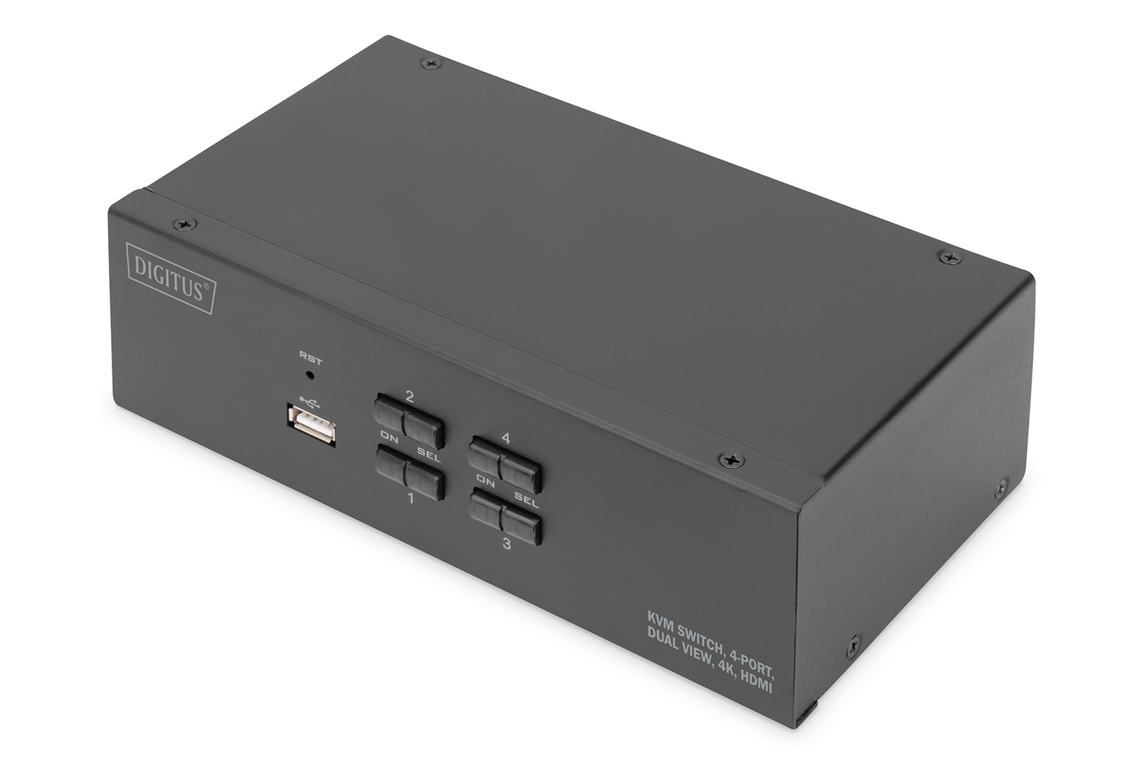 Digitus KVM Switch, 4 Port, Dual Display, 4K, HDMI®