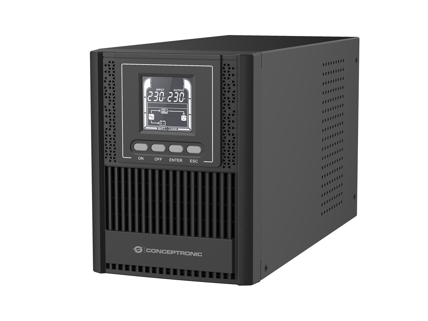 Conceptronic ZEUS52ES1K 1000VA 900W Online Tower UPS, Schuko