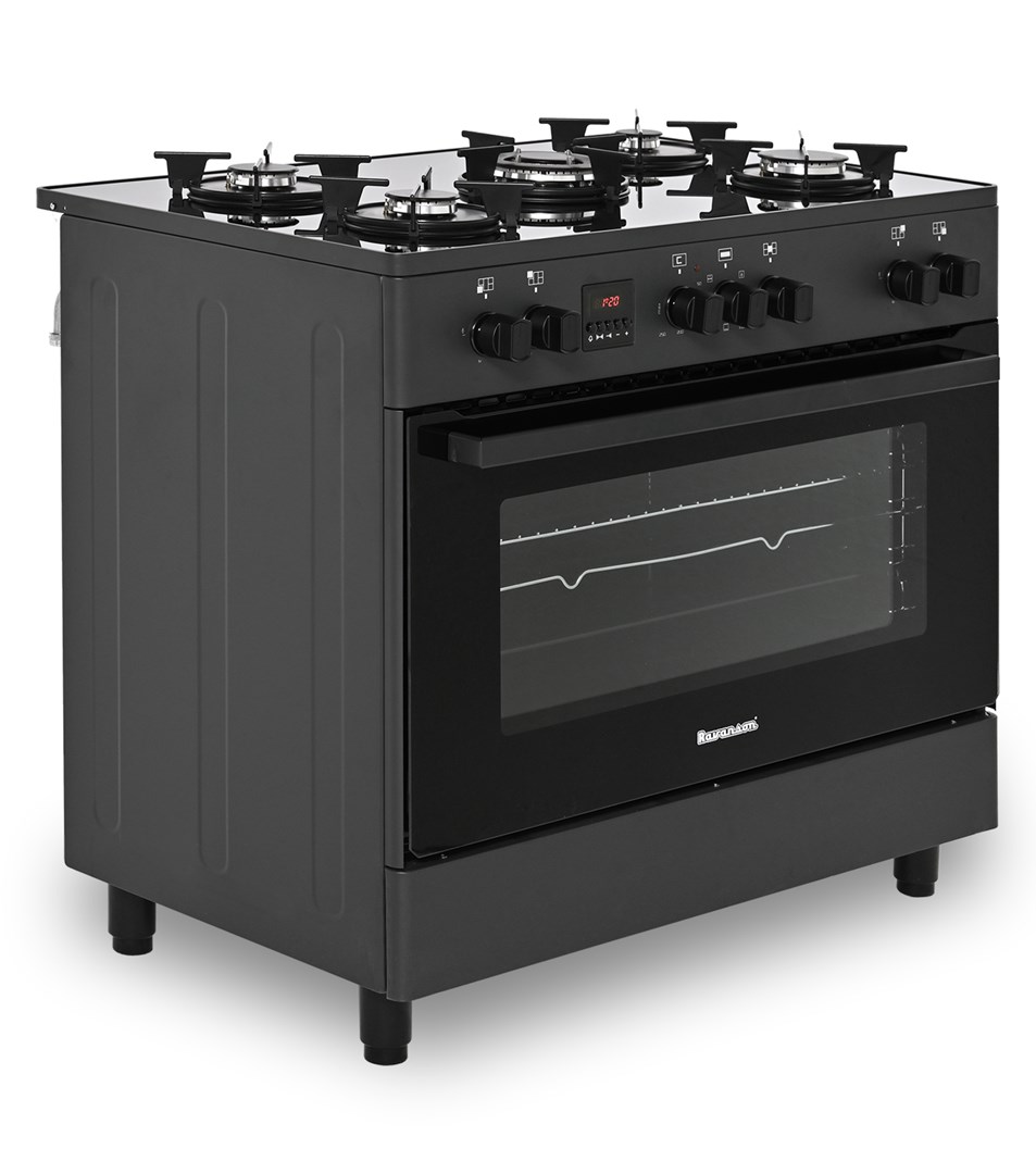 Ravanson KWGE-K90 black gas/electric cooker - Afbeelding 2