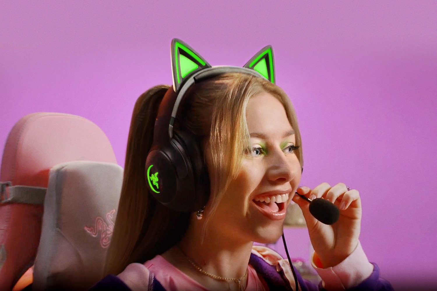 Razer Kraken Kitty V2 Headset Wired Head-band Gaming USB Type-A Black - Afbeelding 4