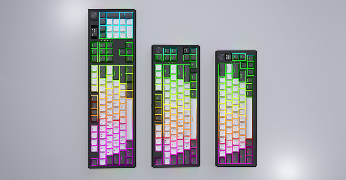 HATOR Skyfall Pro Wireless 80 keyboard Gaming USB + RF Wireless + Bluetooth QWERTY US English Black, Grey - Afbeelding 18