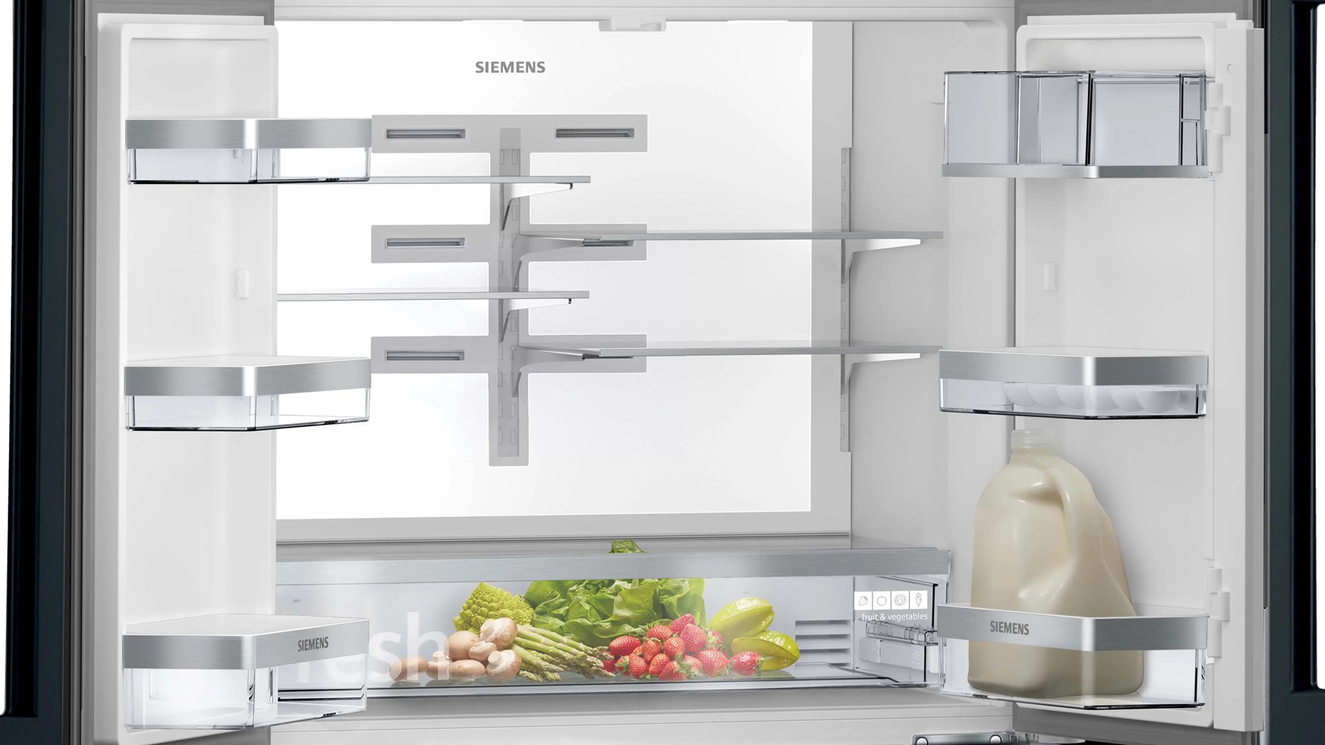Siemens KF96RSBEA side-by-side refrigerator Freestanding 572 L Black - Afbeelding 4