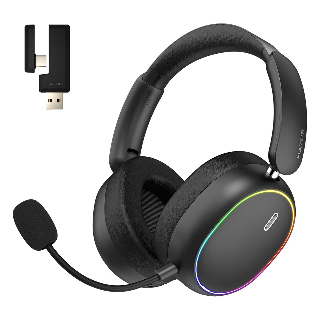 HATOR Phoenix 2 Wireless Headset Wired & Wireless Head-band Gaming USB Type-C / USB Type-A Bluetooth Black - Afbeelding 21
