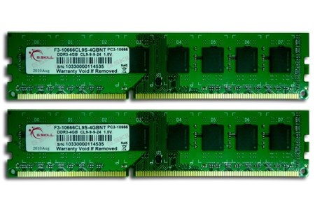 G.Skill 8GB DDR3 DIMM memory module 2 x 4 GB 240-pin DIMM