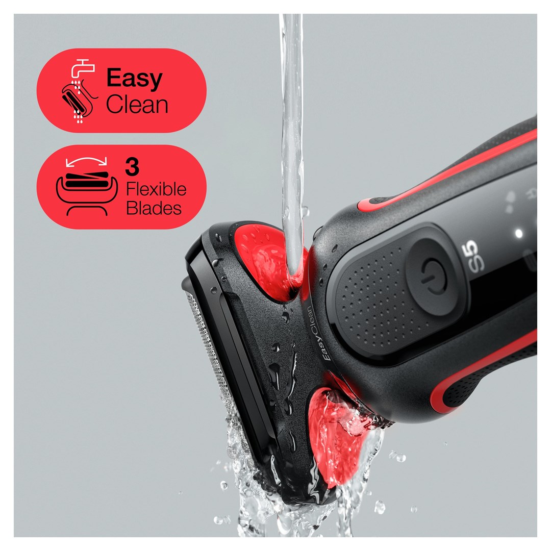 Braun Series 5 50-R1000s Foil shaver Black, Red - Afbeelding 12