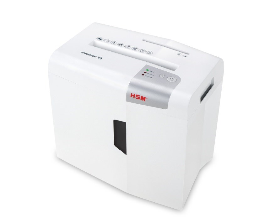 HSM shredstar X5 document shredder, 4.5 x 30 mm + separate CD-cutting mechanism