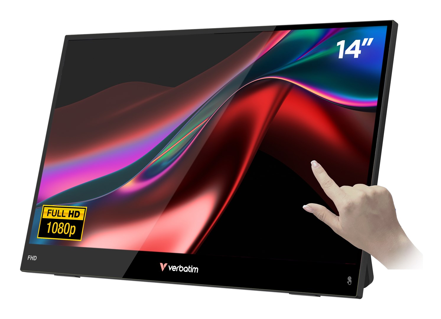 Verbatim Portable 14" FHD Touch Monitor LIGHT Portable monitor Black 14" LCD 1920 x 1080 pixels