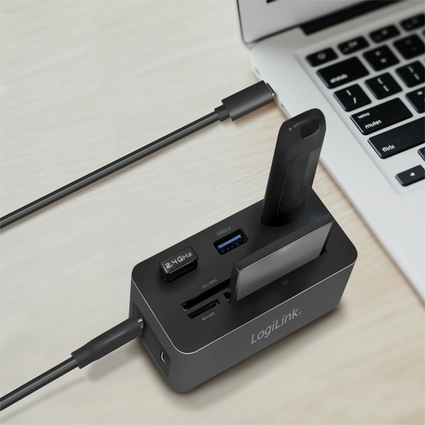 LogiLink UA0370 laptop dock/port replicator Wired USB 3.2 Gen 1 (3.1 Gen 1) Type-C Black - Afbeelding 16