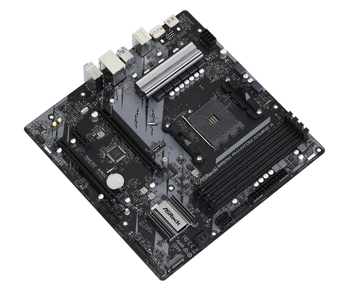 Asrock B550M Phantom Gaming 4 Socket AM4 micro ATX AMD B550 - Afbeelding 3