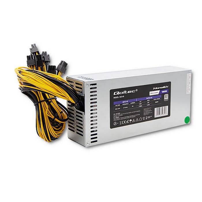 Qoltec 50349 power supply unit 1800 W ATX Grey - Afbeelding 7