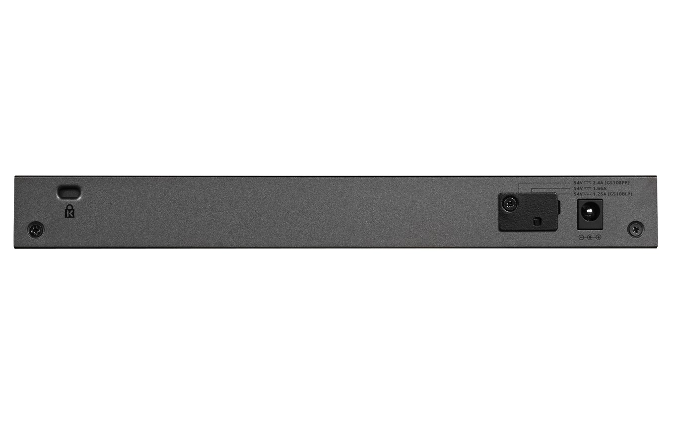 NETGEAR GS108LP Unmanaged Gigabit Ethernet (10/100/1000) Power over Ethernet (PoE) 1U Black, Grey - Afbeelding 13