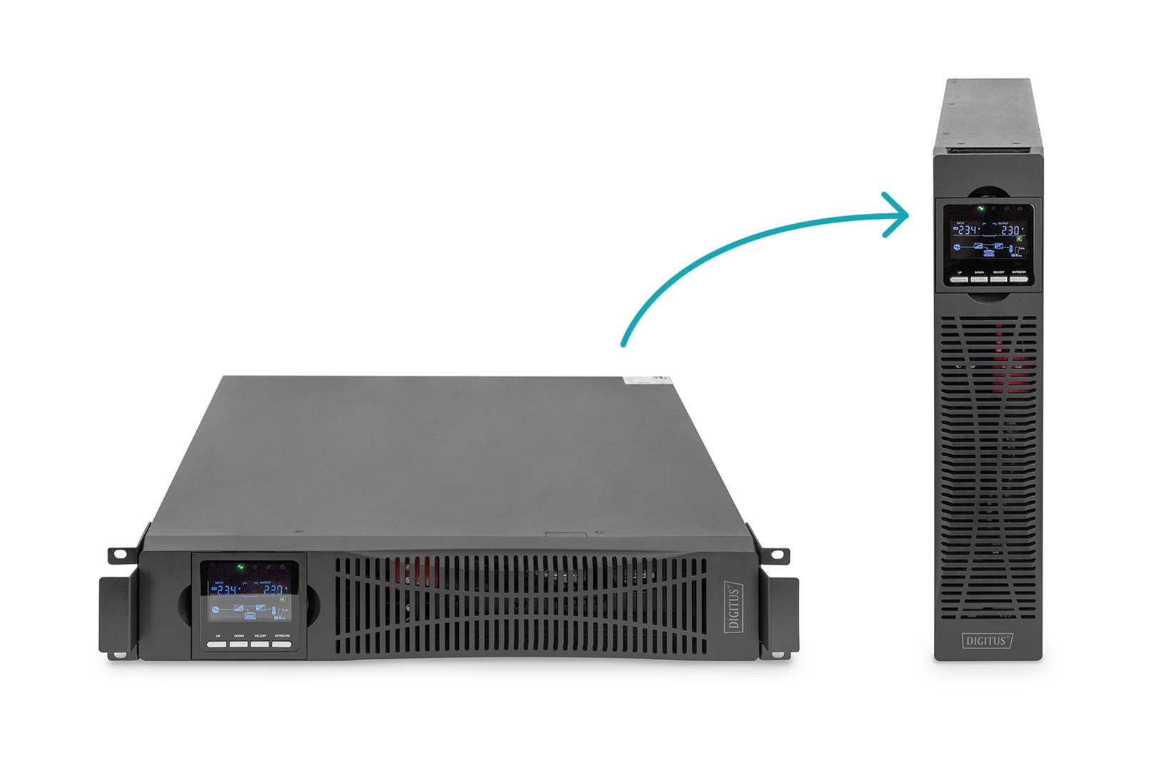 UPS Online Rack 19" LCD 2000VA/2000W, Digitus