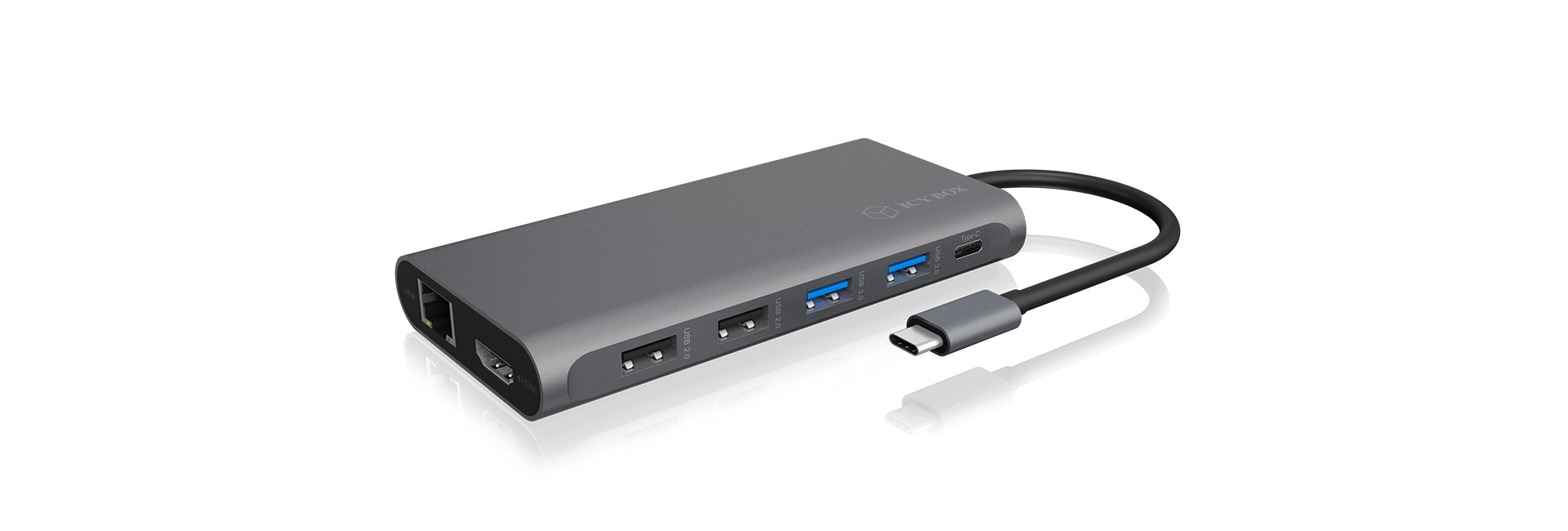 ICY BOX IB-DK4050-CPD Wired USB 3.2 Gen 1 (3.1 Gen 1) Type-C Anthracite - Afbeelding 7