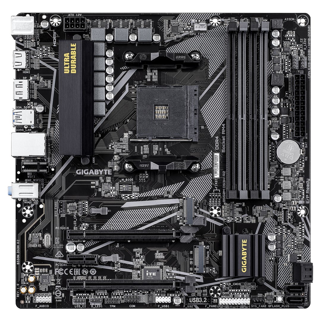 Motherboard Gigabyte B550M DS3H R2 - Afbeelding 8
