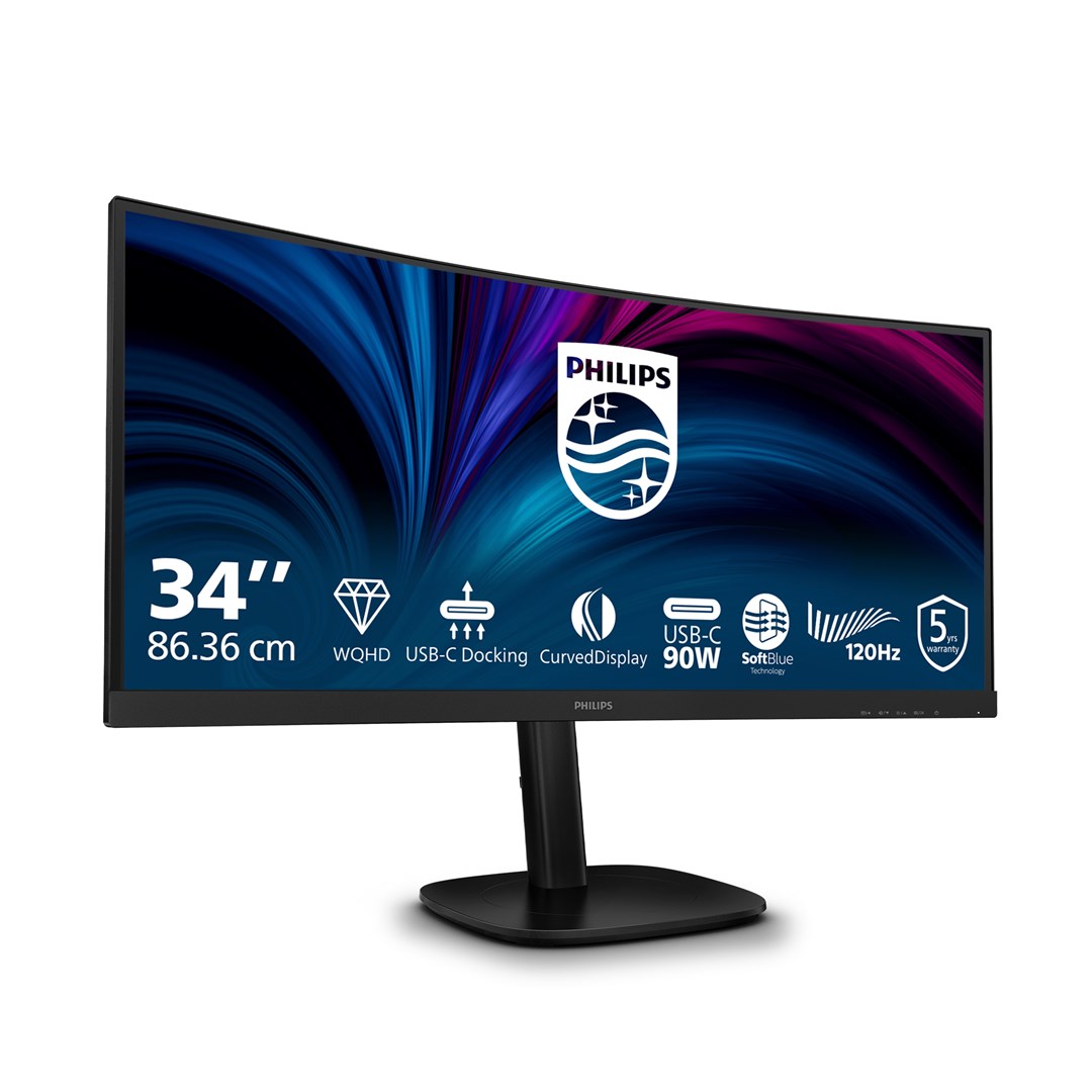 Philips 3000 series 34B2U3600C/00 computer monitor 86.4 cm (34") 3440 x 1440 pixels Wide Quad HD LCD Black - Afbeelding 3