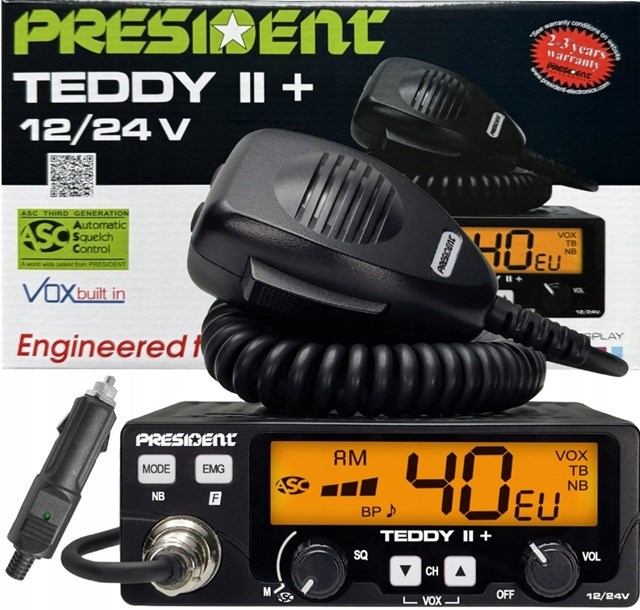 President Teddy II+ AM/FM CB radio Black - Afbeelding 4