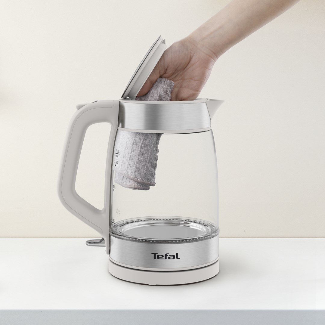Tefal Glass Kettle KI605B30 electric kettle 1.7 L 2200 W Grey, Silver, Transparent - Afbeelding 7