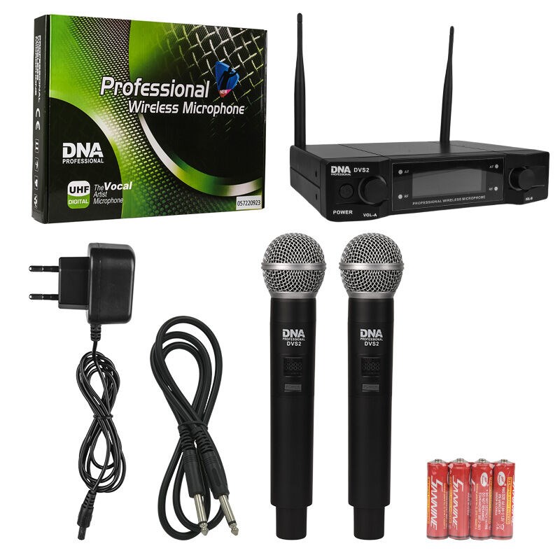 DNA Professional DVS2 - wireless microphone, 2 handheld transmitters + base unit (560–590 MHz) - Afbeelding 5