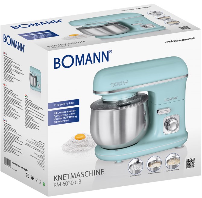 Bomann KM 6030 CB food processor 1100 W 5 L Mint colour - Afbeelding 5